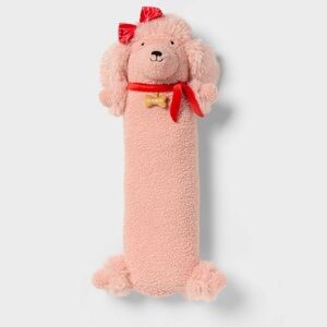 NEW Poodle Kids' Long Weighted Plush Throw Pillow Peach - Pillowfort valentine